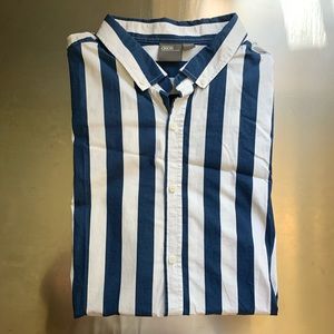 ASOS XXL blue striped shirt